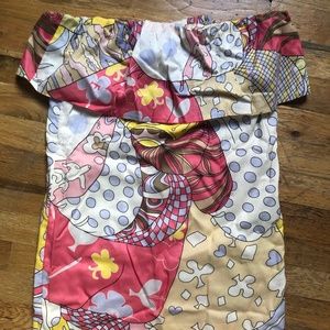 Miu Miu patterned mini dress, strapless